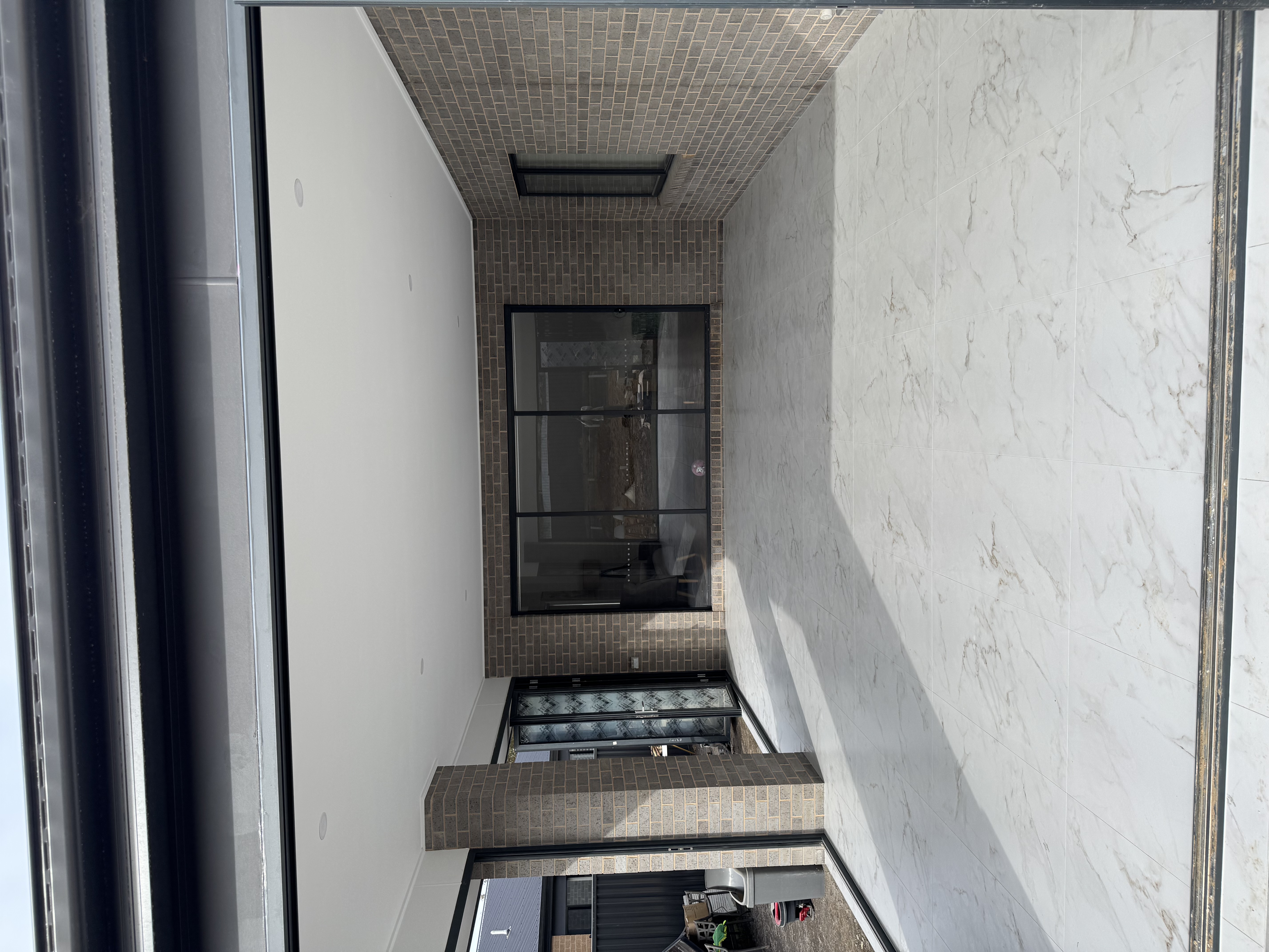 Outdoor alfresco tile work